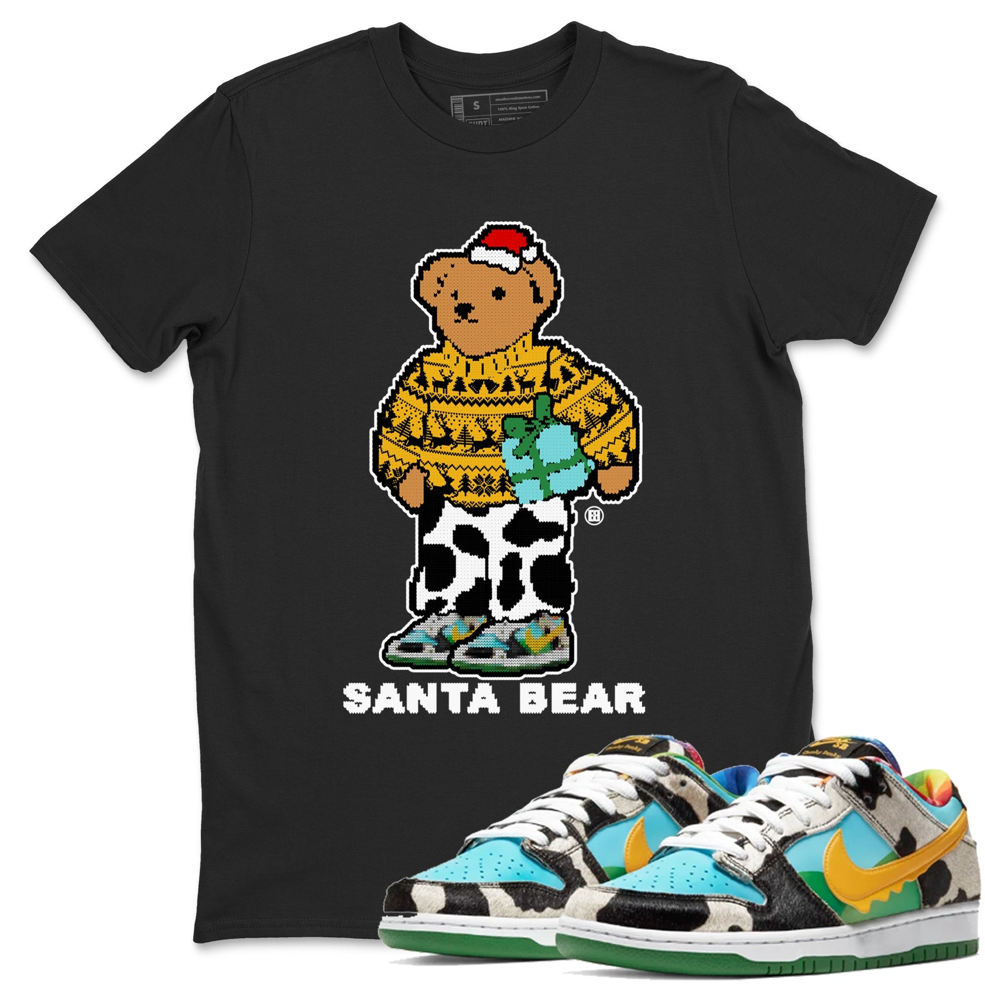 Dunk Chunky Dunky t shirts to match sneakers Santa Bear Christmas Shirts Dunk Chunky Dunky shirt SNRT Sneaker Tees unisex cotton Black 1 shirts