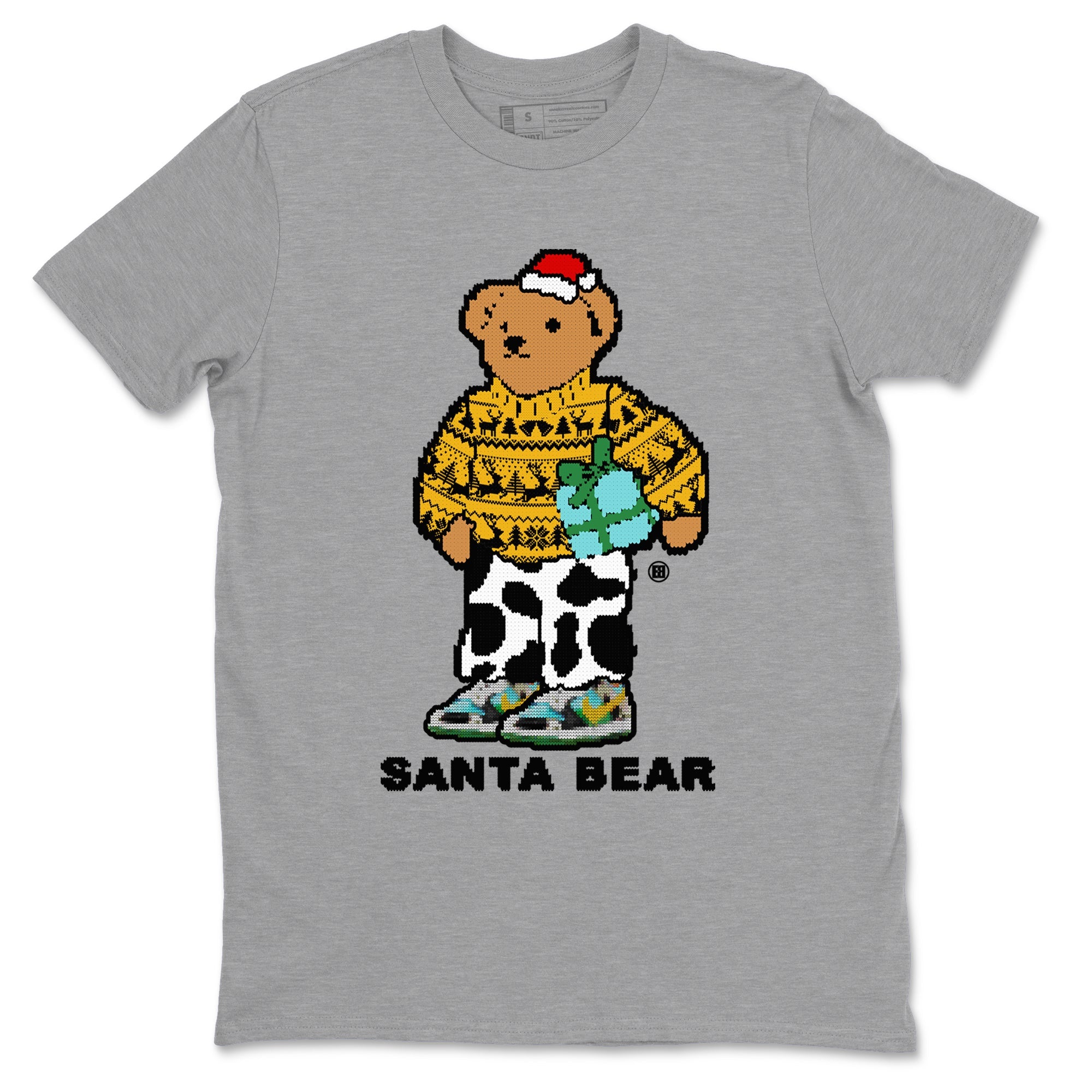 Dunk Chunky Dunky t shirts to match sneakers Santa Bear Christmas Shirts Dunk Chunky Dunky shirt SNRT Sneaker Tees unisex cotton Heather Grey 2 shirts