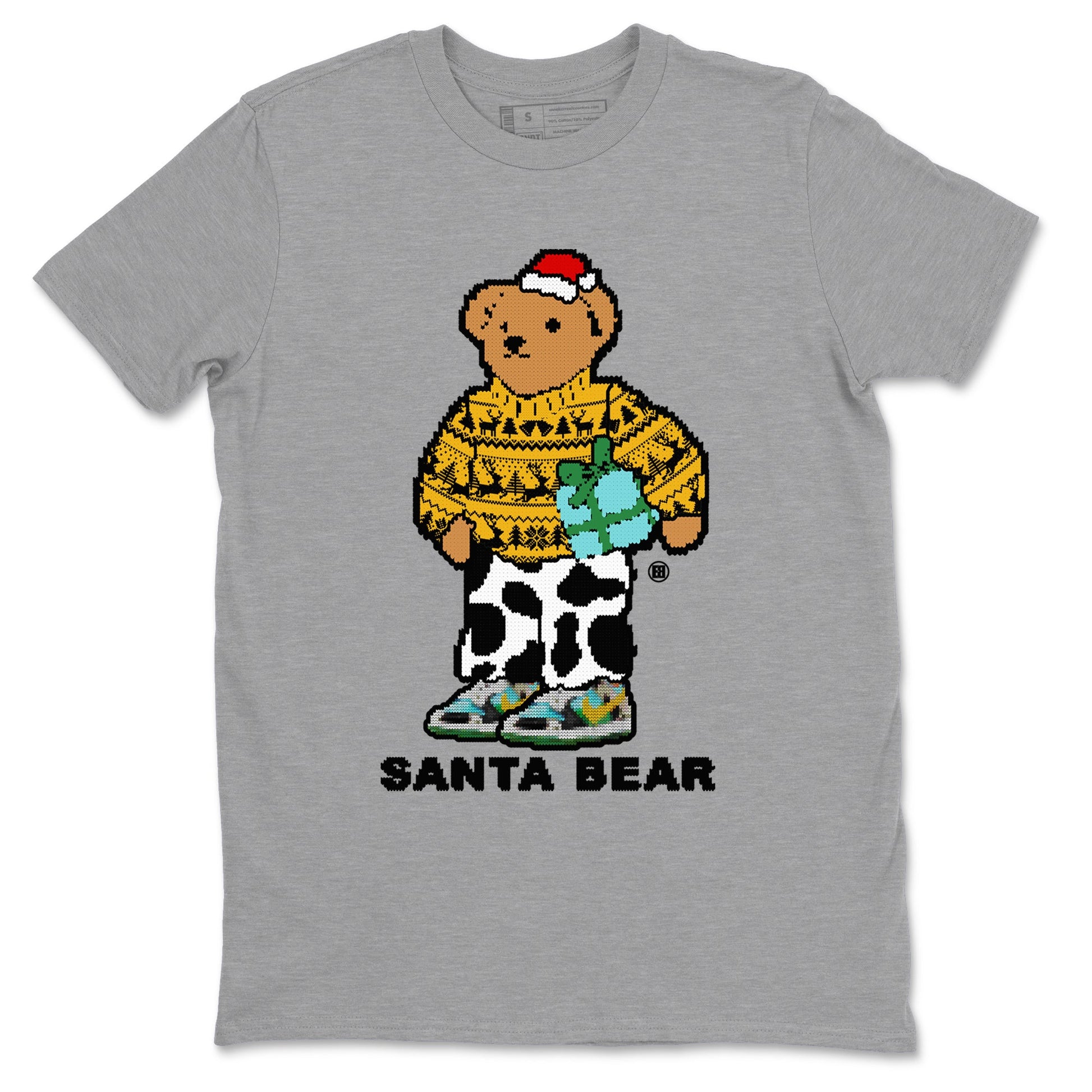 Dunk Chunky Dunky t shirts to match sneakers Santa Bear Christmas Shirts Dunk Chunky Dunky shirt SNRT Sneaker Tees unisex cotton Heather Grey 2 shirts
