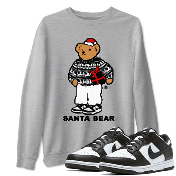 Dunk White Black t shirts to match sneakers Santa Bear Christmas Shirts Dunk Panda shirt SNRT Sneaker Tees unisex cotton Heather Grey 1 shirts