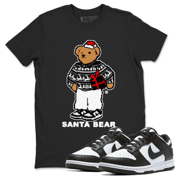 Dunk White Black t shirts to match sneakers Santa Bear Christmas Shirts Dunk Panda shirt SNRT Sneaker Tees unisex cotton Black 1 shirts