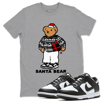 Dunk White Black t shirts to match sneakers Santa Bear Christmas Shirts Dunk Panda shirt SNRT Sneaker Tees unisex cotton Heather Grey 1 shirts