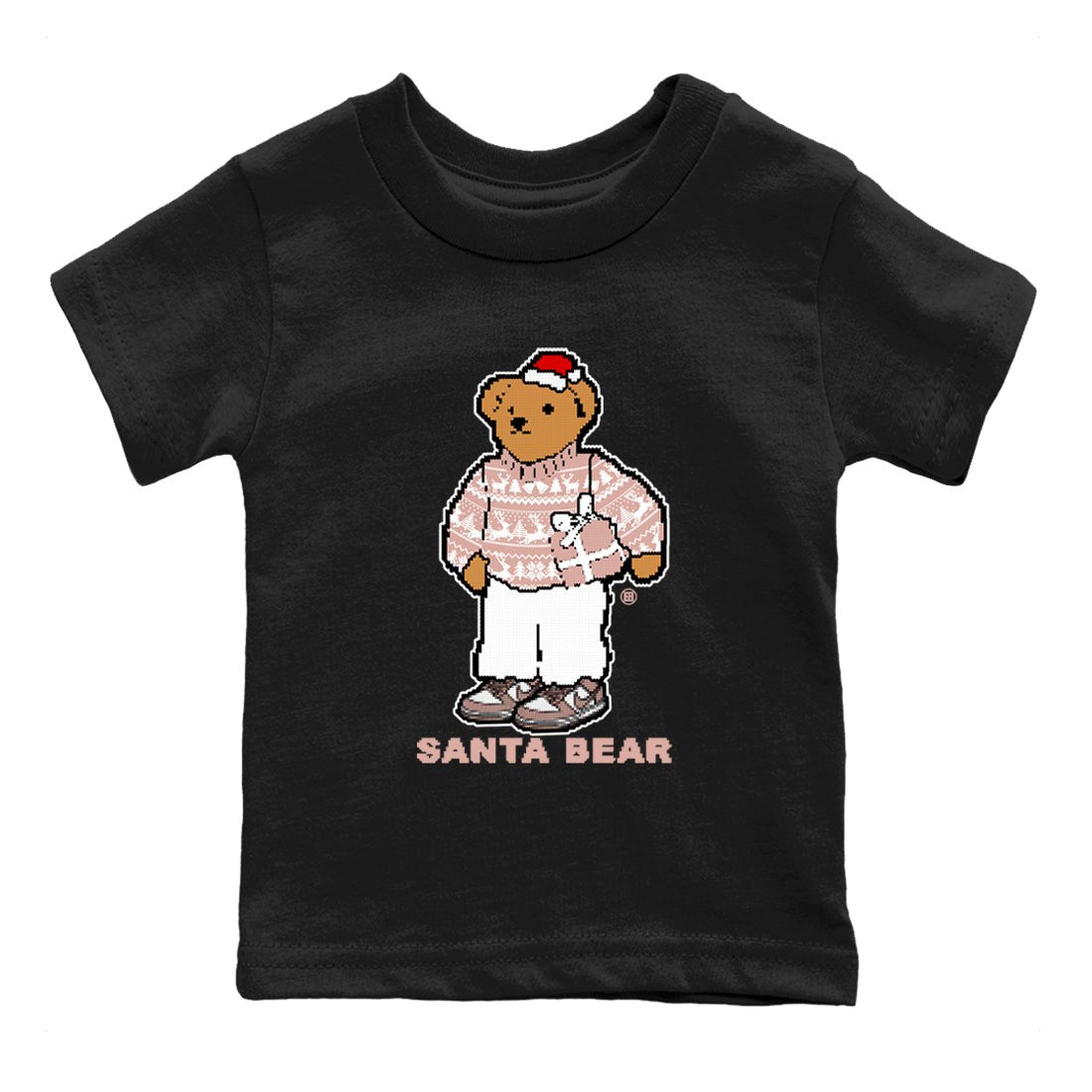 Dunk Rose Whisper t shirts to match sneakers Santa Bear Christmas Shirts Dunk Rose Whisper shirt SNRT Sneaker Tees Youth Baby Black 2 tee