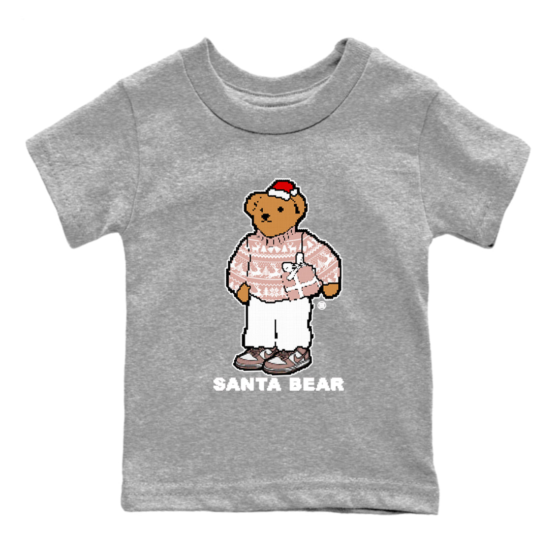 Dunk Rose Whisper t shirts to match sneakers Santa Bear Christmas Shirts Dunk Rose Whisper shirt SNRT Sneaker Tees Youth Baby Heather Grey 2 tee