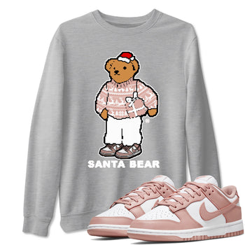 Dunk Rose Whisper t shirts to match sneakers Santa Bear Christmas Shirts Dunk Rose Whisper shirt SNRT Sneaker Tees unisex cotton Heather Grey 1 shirts