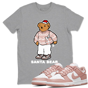 Dunk Rose Whisper t shirts to match sneakers Santa Bear Christmas Shirts Dunk Rose Whisper shirt SNRT Sneaker Tees unisex cotton Heather Grey 1 shirts
