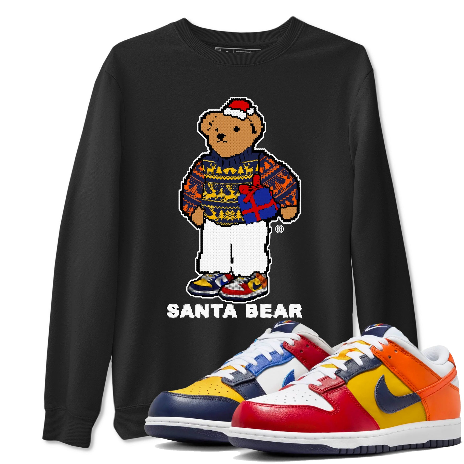Dunk What The t shirts to match sneakers Santa Bear Christmas Shirts Dunk Low CO.JP What The shirt SNRT Sneaker Tees unisex cotton Black 1 shirts