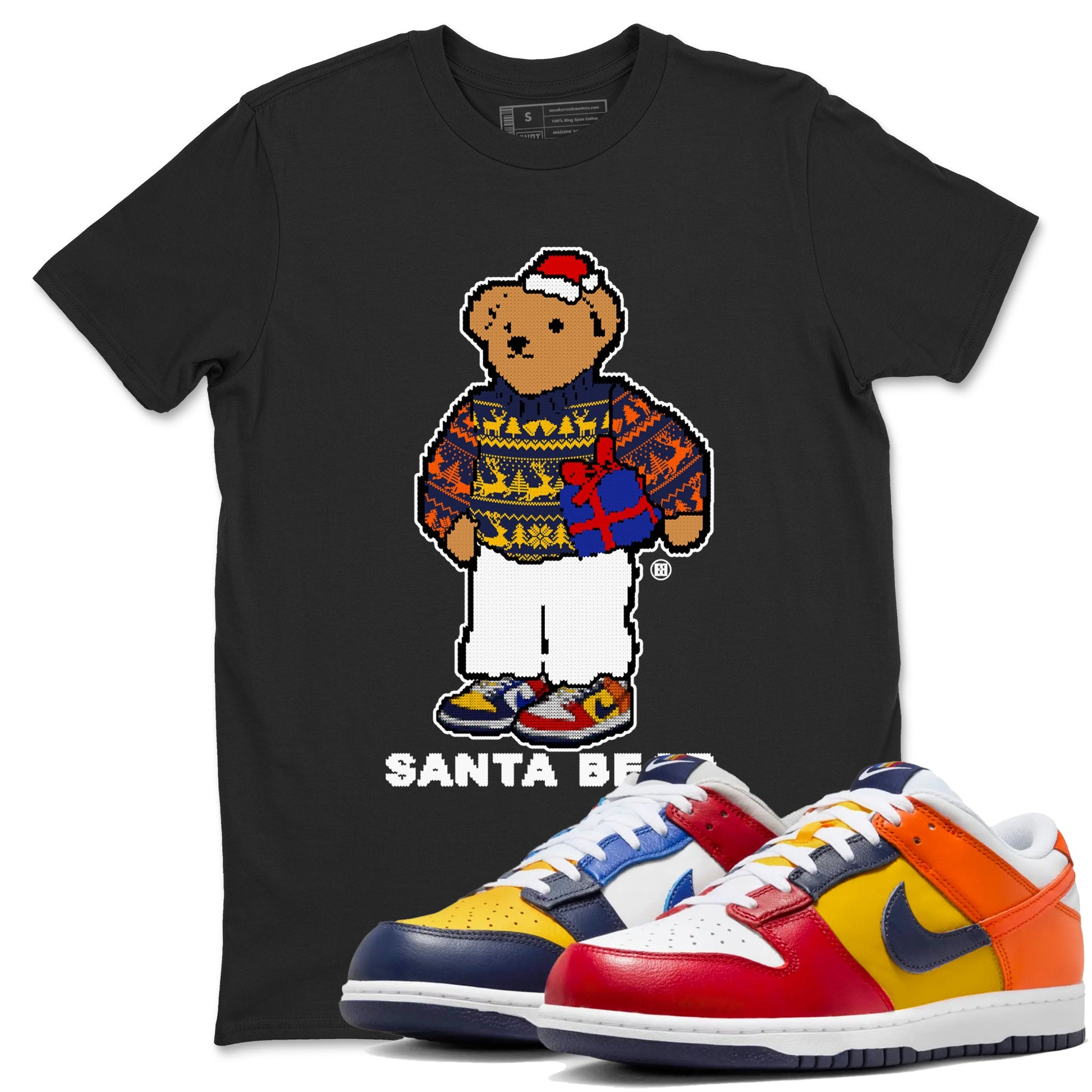 Dunk What The t shirts to match sneakers Santa Bear Christmas Shirts Dunk Low CO.JP What The shirt SNRT Sneaker Tees unisex cotton Black 1 shirts
