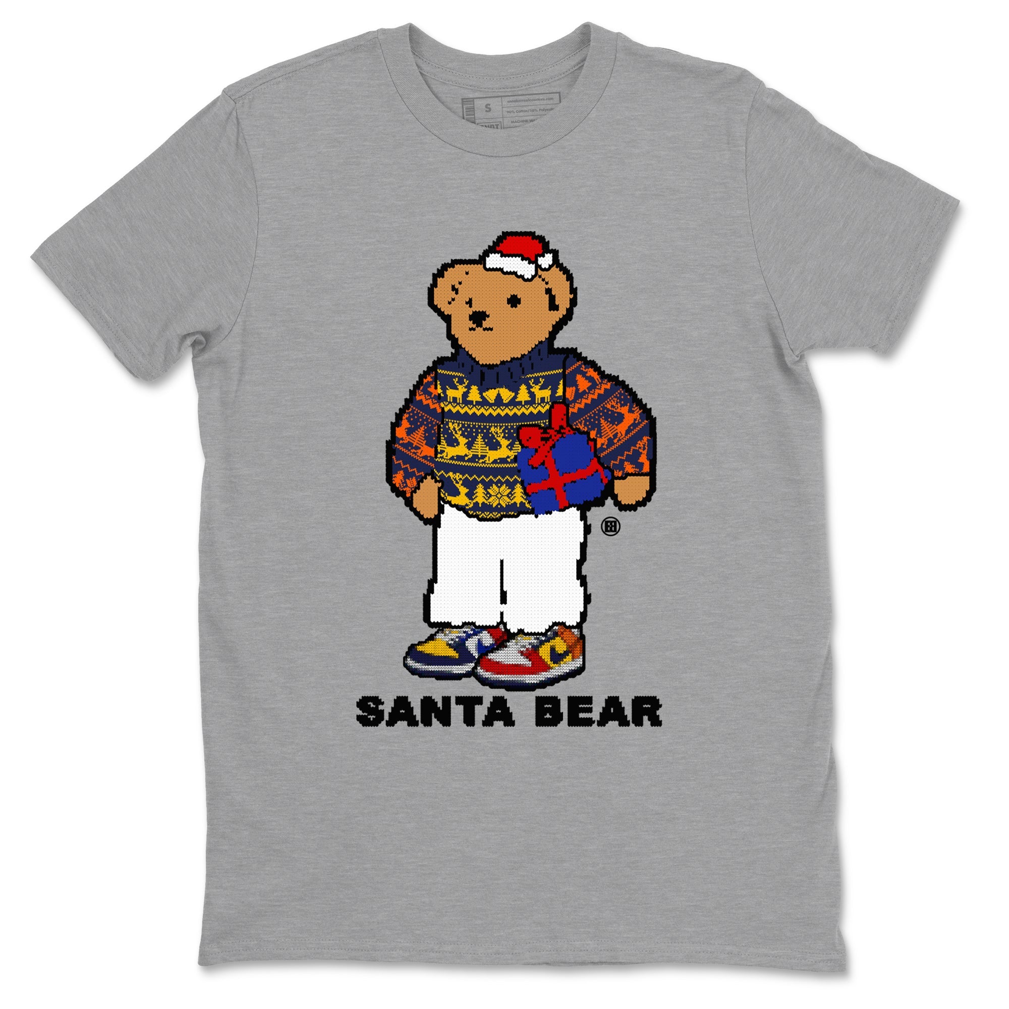 Dunk What The t shirts to match sneakers Santa Bear Christmas Shirts Dunk Low CO.JP What The shirt SNRT Sneaker Tees unisex cotton Heather Grey 2 shirts