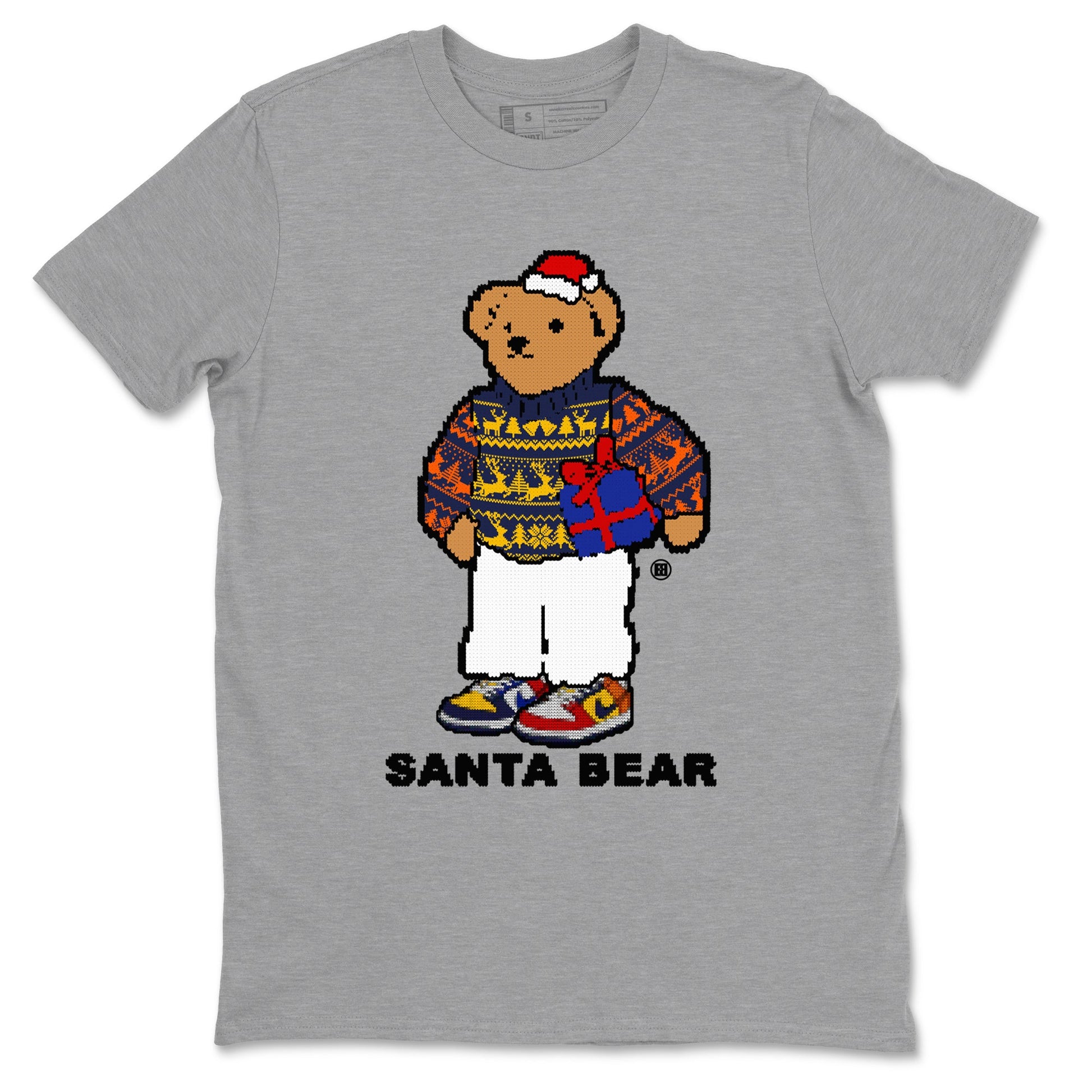 Dunk What The t shirts to match sneakers Santa Bear Christmas Shirts Dunk Low CO.JP What The shirt SNRT Sneaker Tees unisex cotton Heather Grey 2 shirts