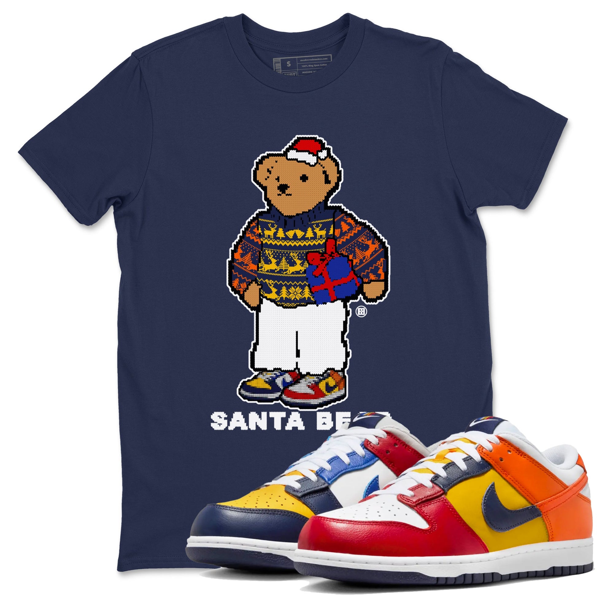Dunk What The t shirts to match sneakers Santa Bear Christmas Shirts Dunk Low CO.JP What The shirt SNRT Sneaker Tees unisex cotton Navy 1 shirts