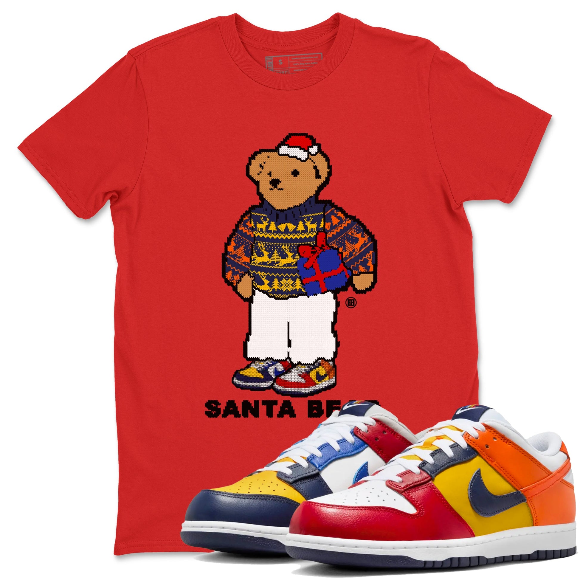 Dunk What The t shirts to match sneakers Santa Bear Christmas Shirts Dunk Low CO.JP What The shirt SNRT Sneaker Tees unisex cotton Red 1 shirts