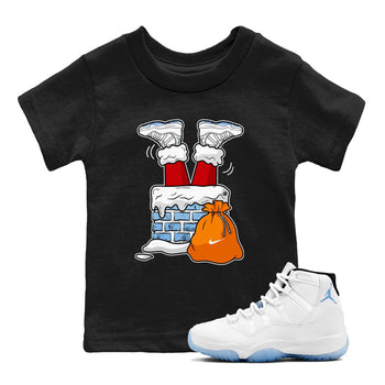 AJ11 Retro Legend Blue shirts to match jordans Santa Stuck In Chimney best t shirts to wear with jordans 11s Legend Blue match shoes to clothes SNRT Sneaker Tees Youth Baby Black 1 tee