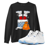 AJ11 Retro Legend Blue shirts to match jordans Santa Stuck In Chimney best t shirts to wear with jordans 11s Legend Blue match shoes to clothes SNRT Sneaker Tees unisex cotton Black 1 shirts