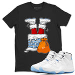 AJ11 Retro Legend Blue shirts to match jordans Santa Stuck In Chimney best t shirts to wear with jordans 11s Legend Blue match shoes to clothes SNRT Sneaker Tees unisex cotton Black 1 shirts