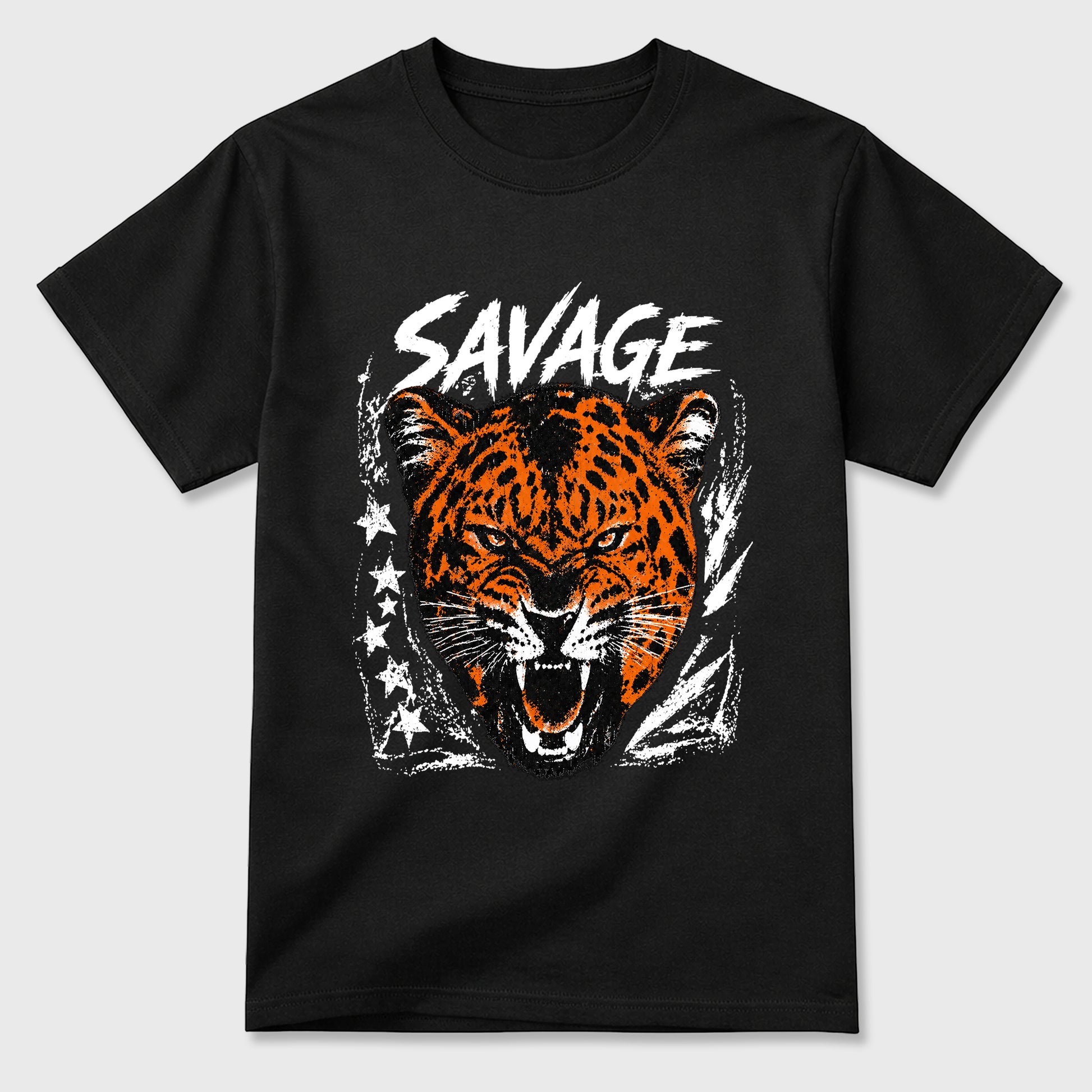 Sneaker match tees – Sneaker Tees To Match Air Jordan 3 Orange Citrus Shoes – Savage Tiger Tee Black 2
