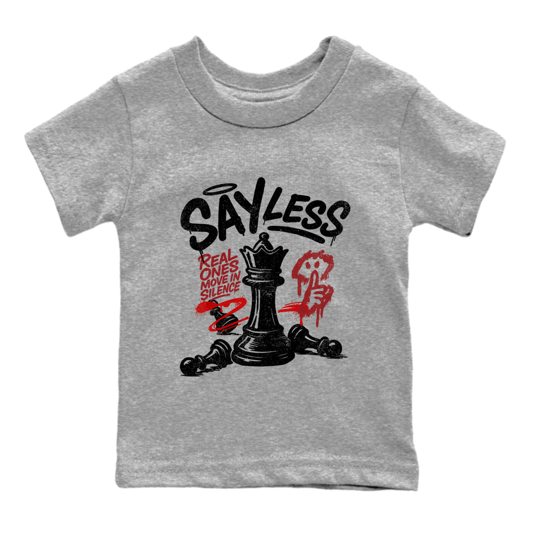 Sneaker match tees – Sneaker Tees To Match Air Foamposite Cough Drop Shoes – Say Less Kids T-Shirt Heather Grey 2