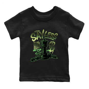 Best Christmas gifts for sneakerheads - Sneaker Tees To Match Air Foamposite One Pine Green Sneakers – Say Less Kids T-Shirt Black 2