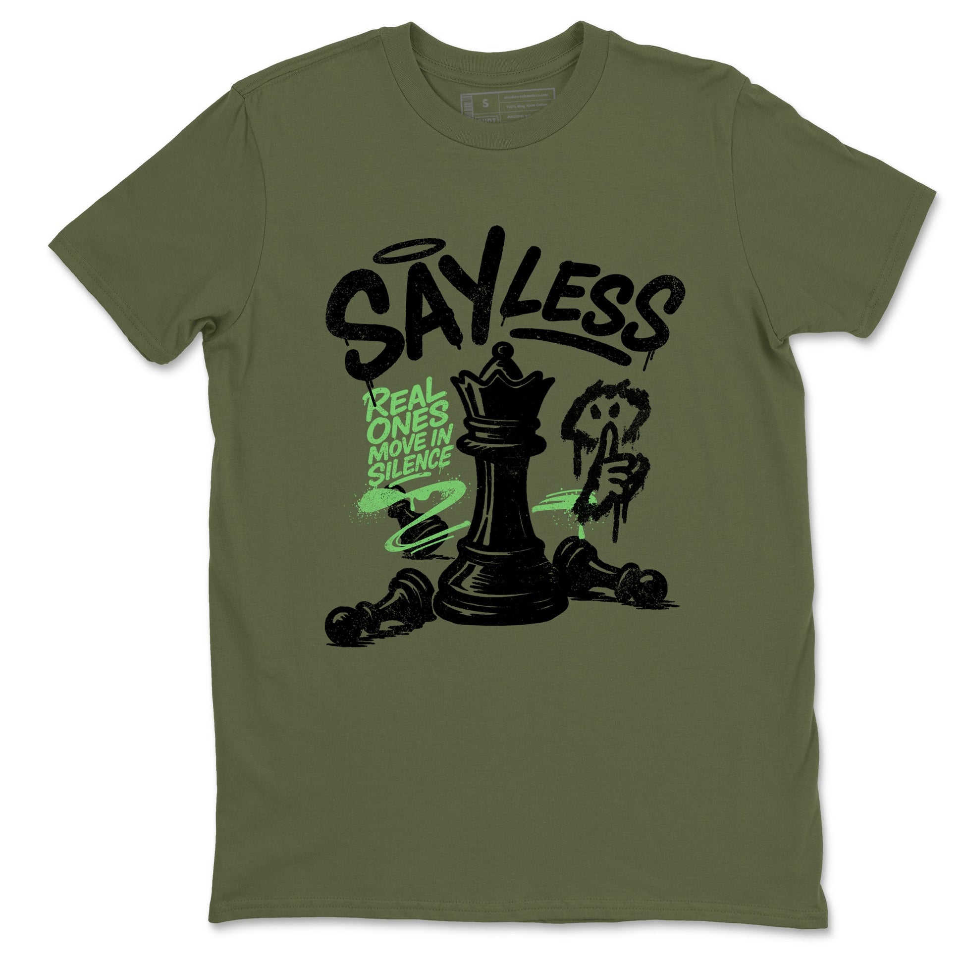 Best Christmas gifts for sneakerheads - Sneaker Tees To Match Air Foamposite One Pine Green Sneakers – Say Less Tee Military Green 2