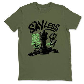 Best Christmas gifts for sneakerheads - Sneaker Tees To Match Air Foamposite One Pine Green Sneakers – Say Less Tee Military Green 2