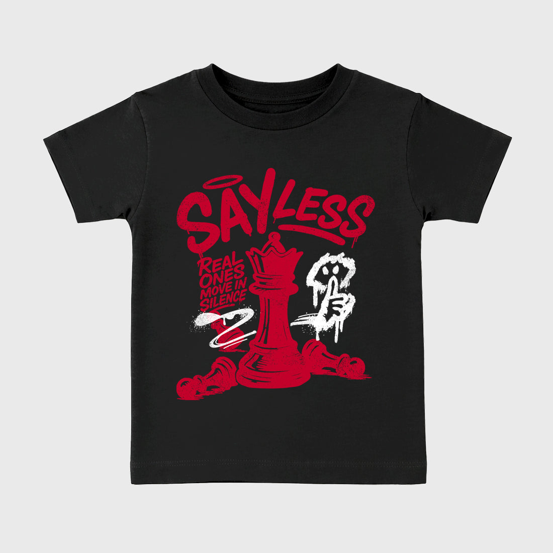 Sneaker match tees – Sneaker Tees To Match Air Jordan 1 Banned Shoes – Say Less Kids T-Shirt Black 2