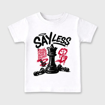 Sneaker match tees – Sneaker Tees To Match Air Jordan 1 Banned Shoes – Say Less Kids T-Shirt White 2