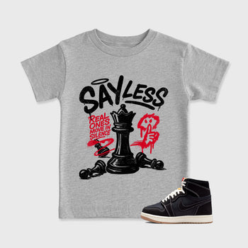 Sneaker match tees – Sneaker Tees To Match Air Jordan 1 Flight Club Shoes – Say Less Kids T-Shirt Heather Grey 1