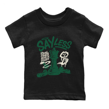 Sneaker Threads – Sneaker Tees To Match Air Jordan 1 Pro Green – Say Less Youth Graphic Tee Black 2. Perfect for Jordan releases 2025 colorways.
