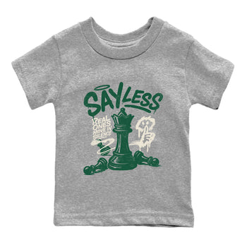 Sneaker Threads – Sneaker Tees To Match Air Jordan 1 Pro Green – Say Less Youth Graphic Tee Heather Grey 2. Perfect for Jordan releases 2025 colorways.