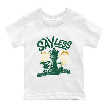 Sneaker Threads – Sneaker Tees To Match Air Jordan 1 Pro Green – Say Less Youth Graphic Tee White 2. Perfect for Jordan releases 2025 colorways.