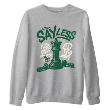 Sneaker Threads – Sneaker Tees To Match Air Jordan 1 Pro Green – Say Less Graphic Tee Heather Grey 2. Perfect for Jordan releases 2025 colorways.