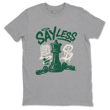 Sneaker Threads – Sneaker Tees To Match Air Jordan 1 Pro Green – Say Less Graphic Tee Heather Grey 2. Perfect for Jordan releases 2025 colorways.