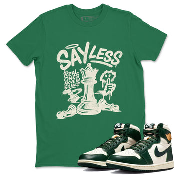 Sneaker Threads – Sneaker Tees To Match Air Jordan 1 Pro Green – Say Less Graphic Tee Kelly Green 1. Perfect for Jordan releases 2025 colorways.