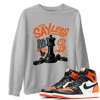 Sneaker match tees – Sneaker Tees To Match Air Jordan 1 Shattered Backboard Shoes – Say Less Tee Heather Grey 1