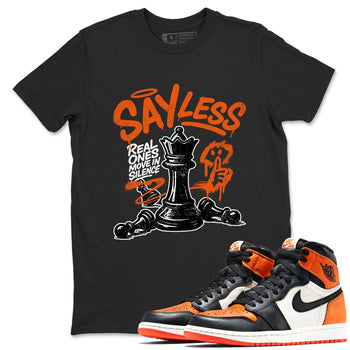 Sneaker match tees – Sneaker Tees To Match Air Jordan 1 Shattered Backboard Shoes – Say Less Tee Black 1