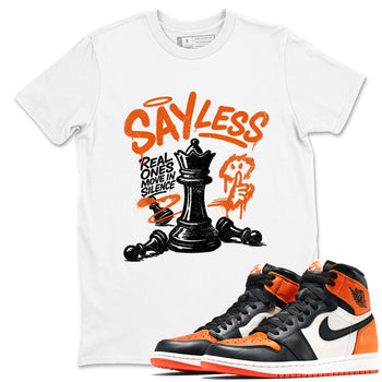 Sneaker match tees – Sneaker Tees To Match Air Jordan 1 Shattered Backboard Shoes – Say Less Tee White 1