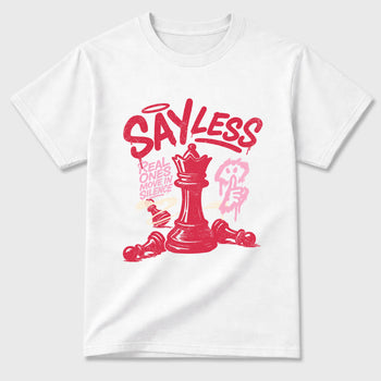 Perfect Sneakerhead Fashion Outfits – Sneaker Tees To Match Air Jordan 1 Low OG x Travis Scott Tropical Pink Shoes – Say Less Graphic Tee White 2
