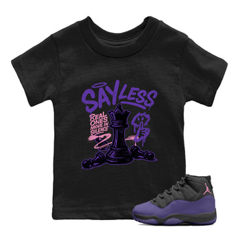 Sneaker match tees – Sneaker Tees To Match Air Jordan 11 Canyon Purple Shoes – Say Less Kids T-Shirt Black 1