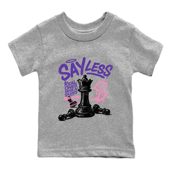 Sneaker match tees – Sneaker Tees To Match Air Jordan 11 Canyon Purple Shoes – Say Less Kids T-Shirt Heather Grey 2
