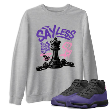 Sneaker match tees – Sneaker Tees To Match Air Jordan 11 Canyon Purple Shoes – Say Less Tee Heather Grey 1
