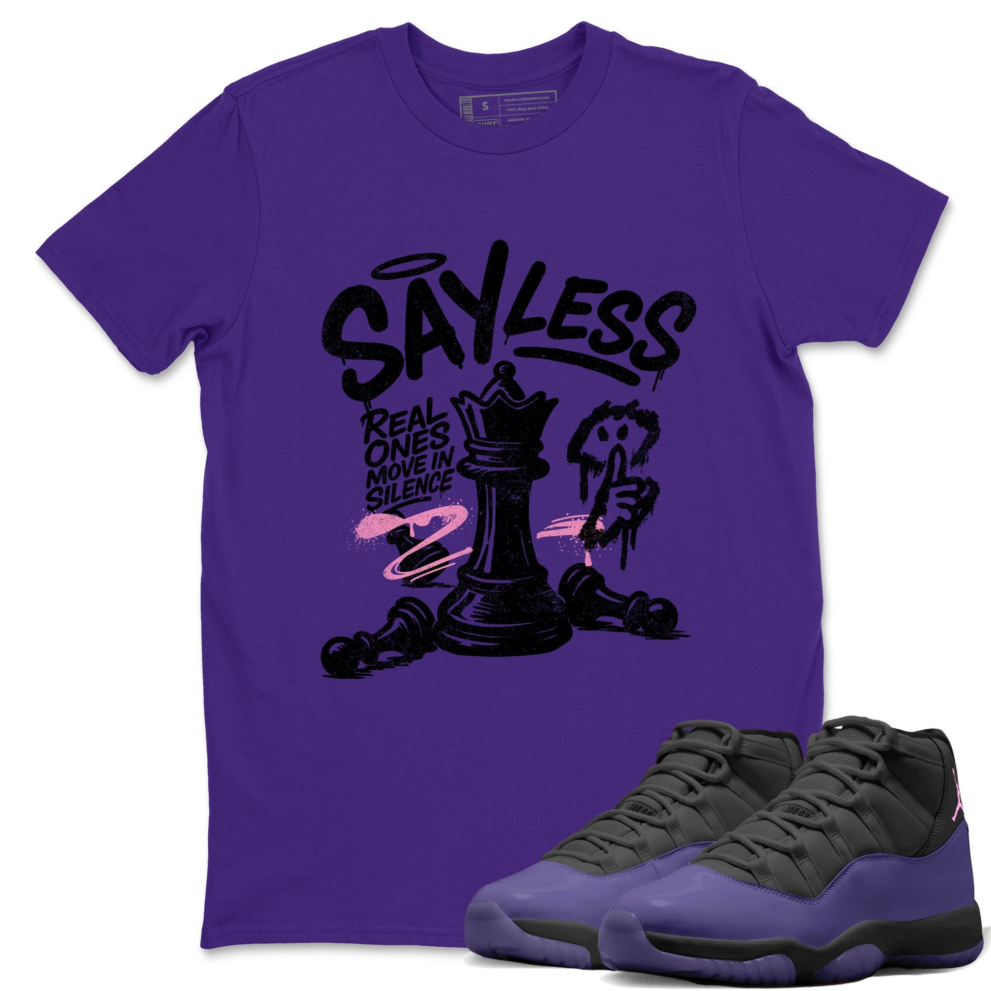 Sneaker match tees – Sneaker Tees To Match Air Jordan 11 Canyon Purple Shoes – Say Less Tee Purple 1