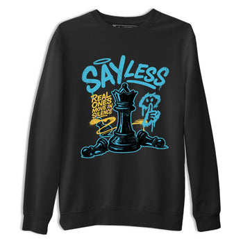 Sneaker Threads – Sneaker Tees To Match Air Jordan 11 Retro Gamma – Say Less Graphic Tee Black 2. Perfect for Jordan releases 2025 colorways.