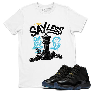 Sneaker Threads – Sneaker Tees To Match Air Jordan 11 Retro Gamma – Say Less Graphic Tee White 1. Perfect for Jordan releases 2025 colorways.