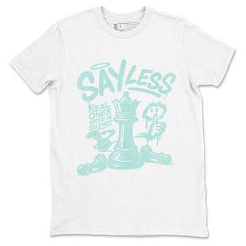 Say Less sneaker match t-shirt styled to complete your fit with the Air Jordan 11 Igloo sneakers, shown in White 2.