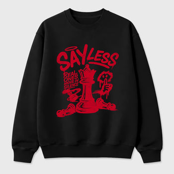 Say Less Graphic T-Shirt sneaker match tee designed for the Air Jordan 12 Bloodline, featuring coordinated color options for a perfect streetwear match. Black 2 shirt.