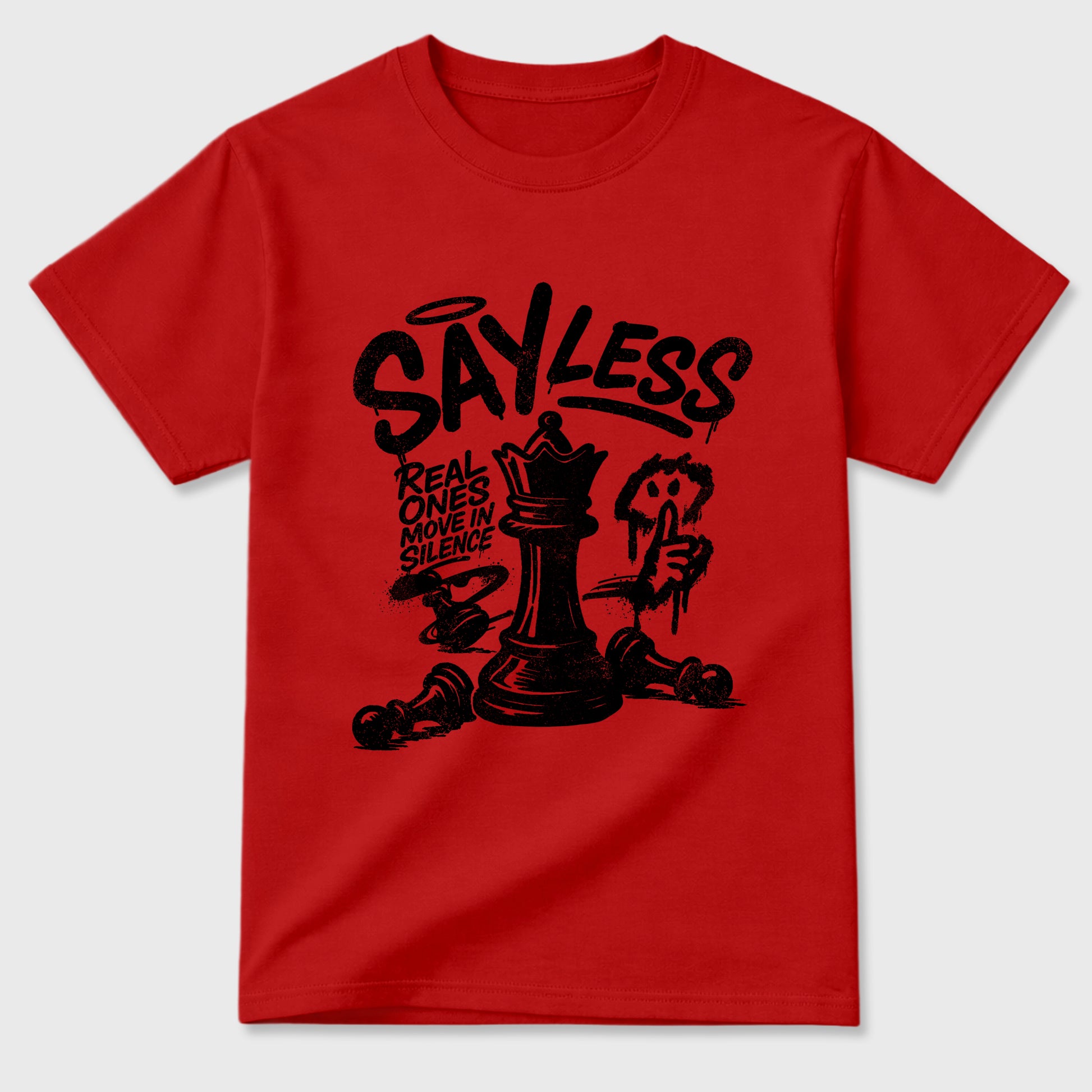 Say Less Graphic T-Shirt sneaker match tee designed for the Air Jordan 12 Bloodline, featuring coordinated color options for a perfect streetwear match. Red 2 shirt.
