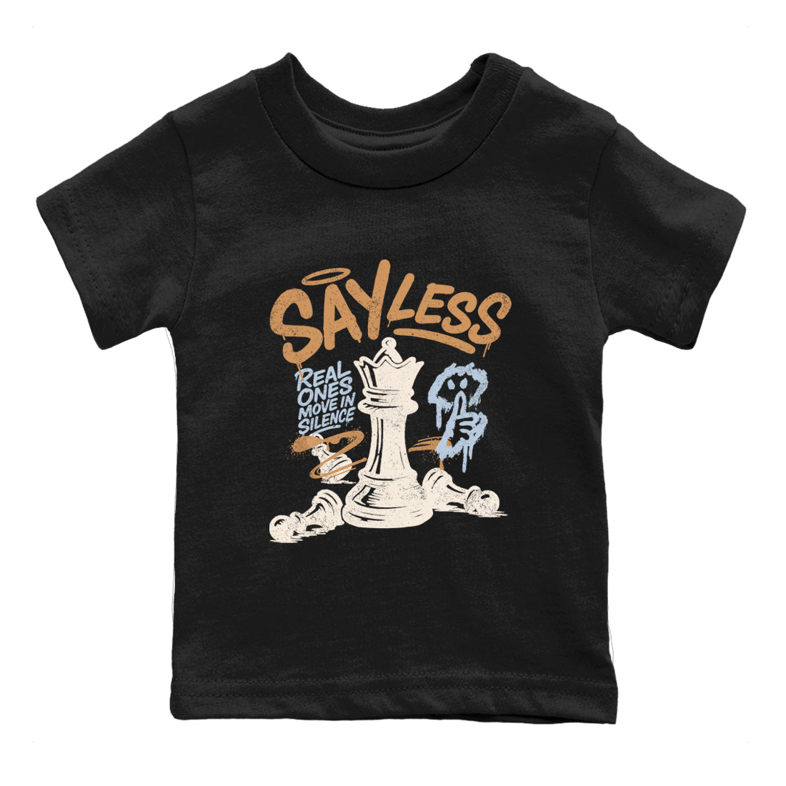 Sneaker match tees – Sneaker Tees To Match Air Jordan 3 Champagne and Oysters Shoes – Say Less Kids T-Shirt Black 2