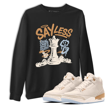 Sneaker match tees – Sneaker Tees To Match Air Jordan 3 Champagne and Oysters Shoes – Say Less Tee Black 1