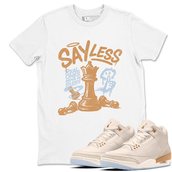Sneaker match tees – Sneaker Tees To Match Air Jordan 3 Champagne and Oysters Shoes – Say Less Tee White 1