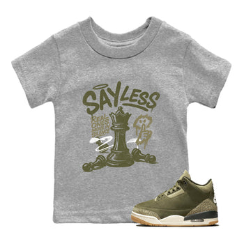 Sneaker Threads – Sneaker Threads To Match Air Jordan 3 Family Affair Shoes – Say Less Kids T-Shirt Heather Grey 1